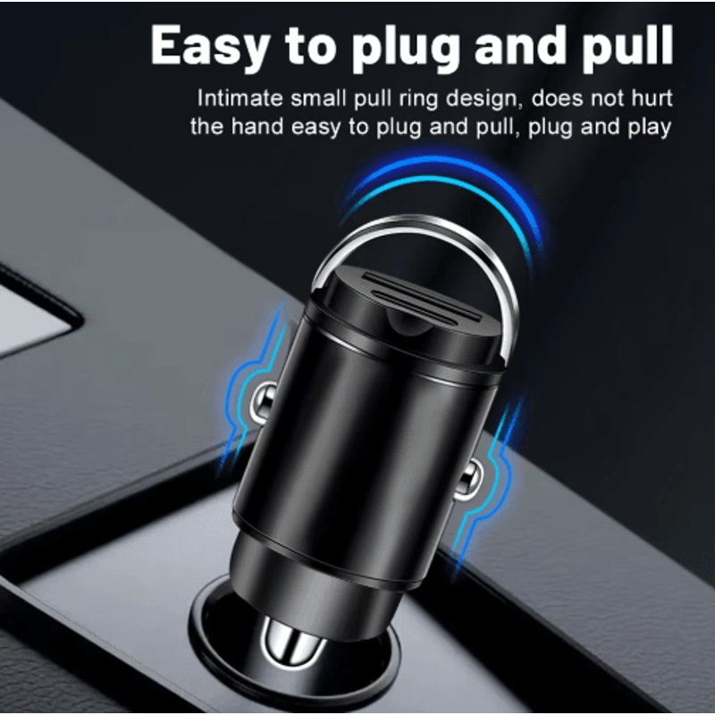 100W PD Fast Charging Car Charger Dual Port USB C QC30 Adapter 4
