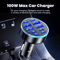 UltraFast 10Port 100W Car Charger With 4 USB 6 PD Power Delivery 5