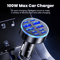 UltraFast 10Port 100W Car Charger With 4 USB 6 PD Power Delivery 5