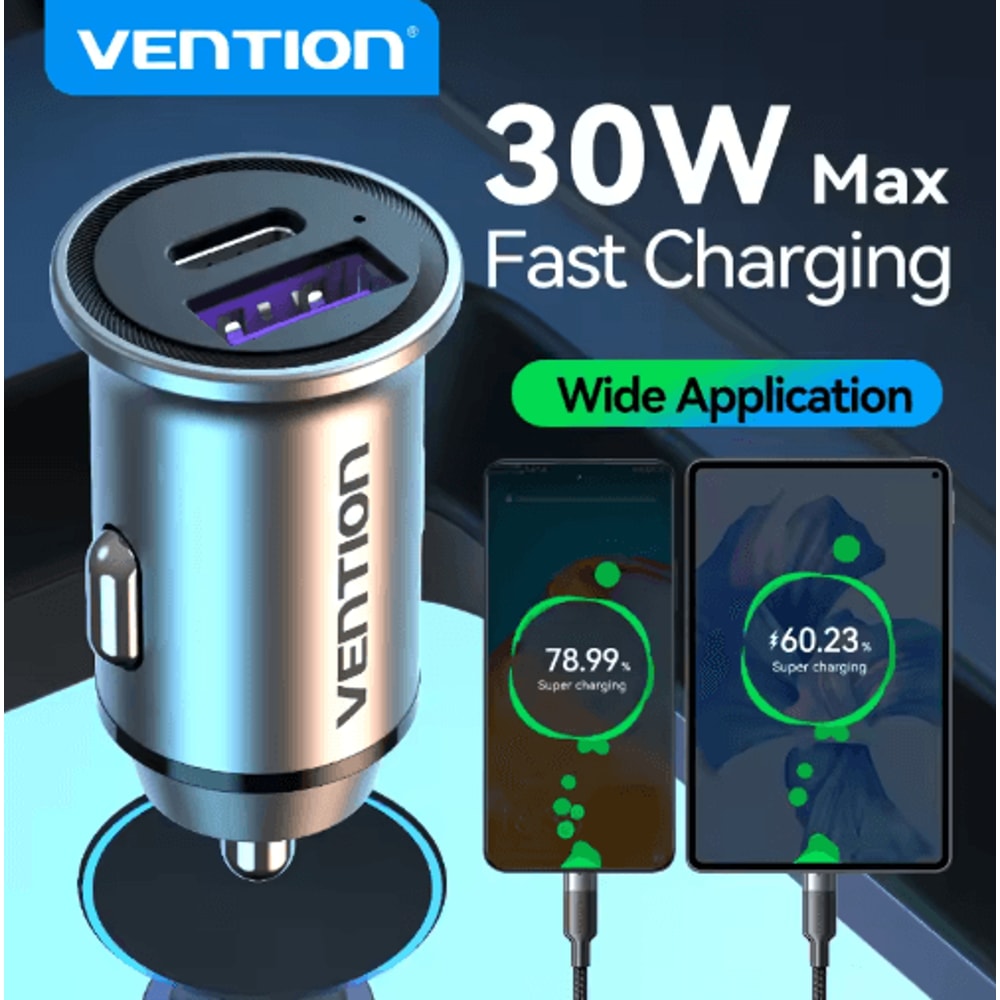 30W PD 40 Quick Charge 30 USB C Car Charger For IPhone 16 Samsung Xiaomi 0