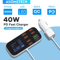 40W 8 Port USB Car Charger With QC30 PD Type C LED Display 0