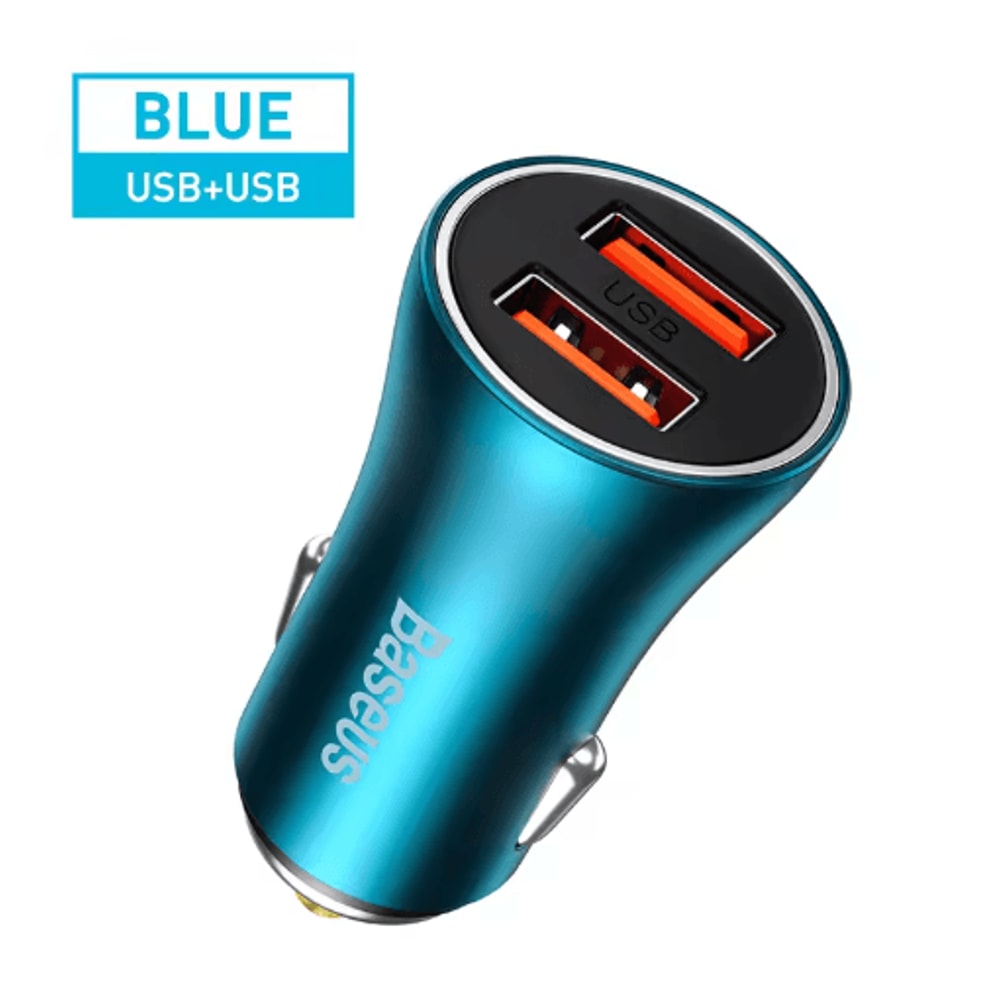 Baseus 60W Metal USB Type C Car Charger With PD 27W QC 40 Fast Charging 1