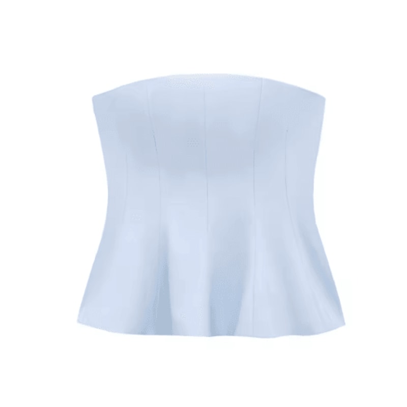 KONDALA Butter Yellow Strapless Ruffle Cami Y2K Summer Streetwear Top 4