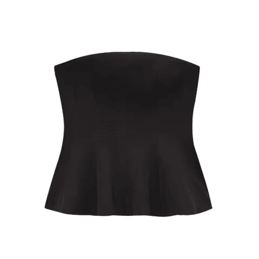 KONDALA Butter Yellow Strapless Ruffle Cami Y2K Summer Streetwear Top 5