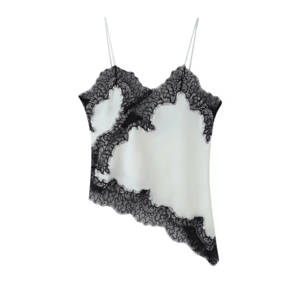 NLZGMSJ 2025 Lace Embellished Camisole Off Shoulder Sleeveless Summer Top 2