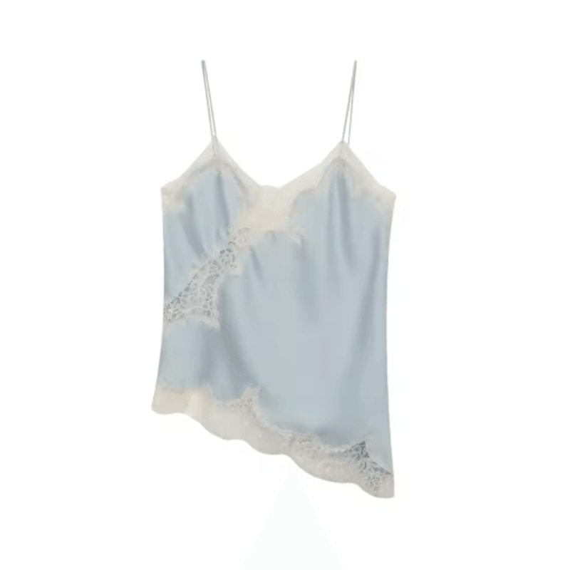 NLZGMSJ 2025 Lace Embellished Camisole Off Shoulder Sleeveless Summer Top 7