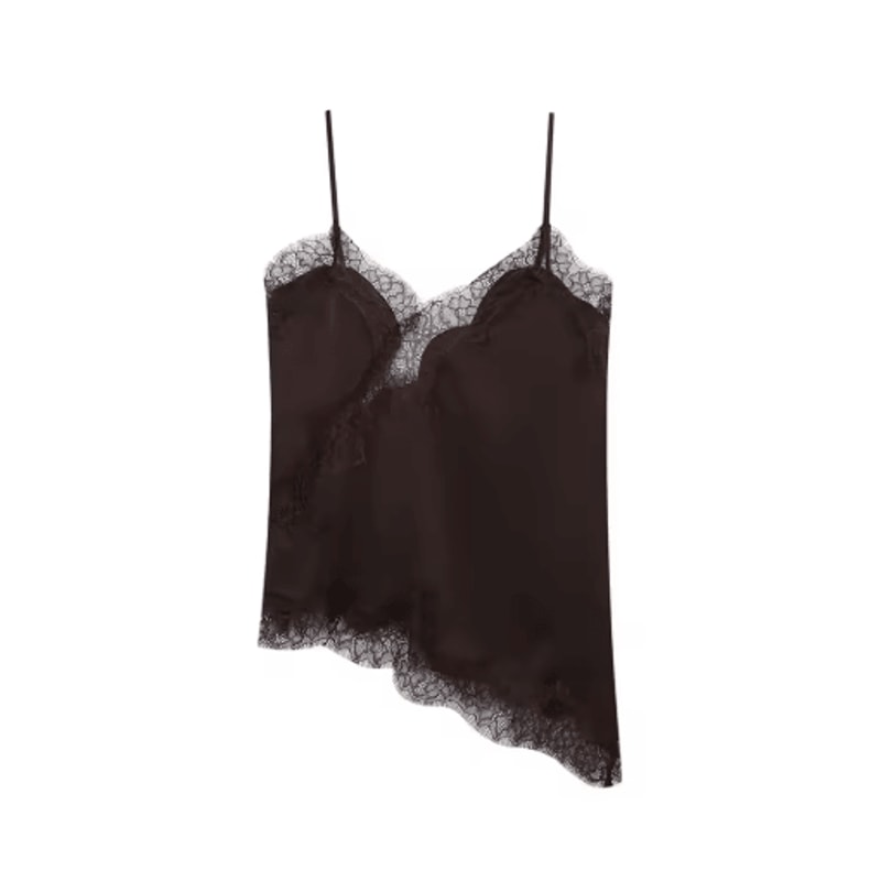 NLZGMSJ 2025 Lace Embellished Camisole Off Shoulder Sleeveless Summer Top 8