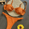 2025 3D Flower V Wire Bikini Set Underwired Micro Mini Swimsuit 1