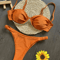 2025 3D Flower V Wire Bikini Set Underwired Micro Mini Swimsuit 1