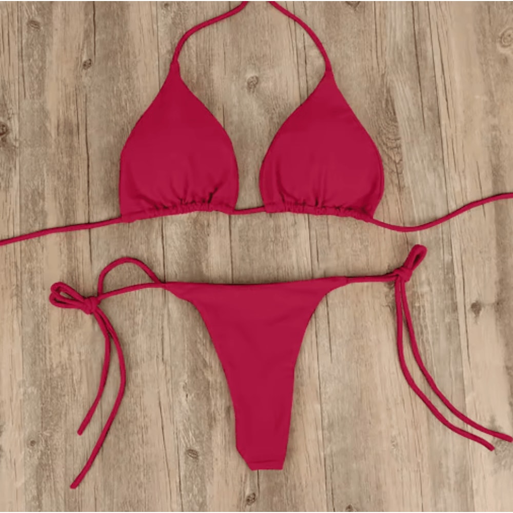 Summer Push Up Bikini Set Padded Thong Two Piece Swimsuit 1