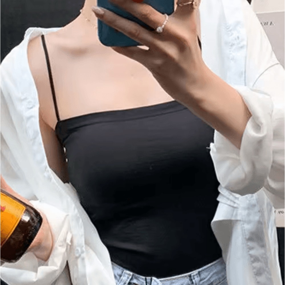 Womens Black Lace Tank Top Sleeveless Layered Summer Camisole 1