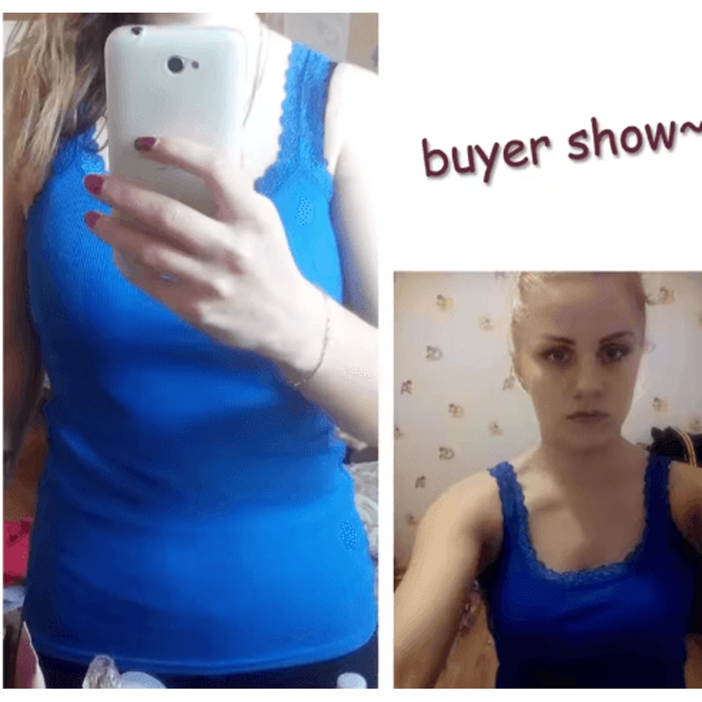 Womens Black Lace Tank Top Sleeveless Layered Summer Camisole 13