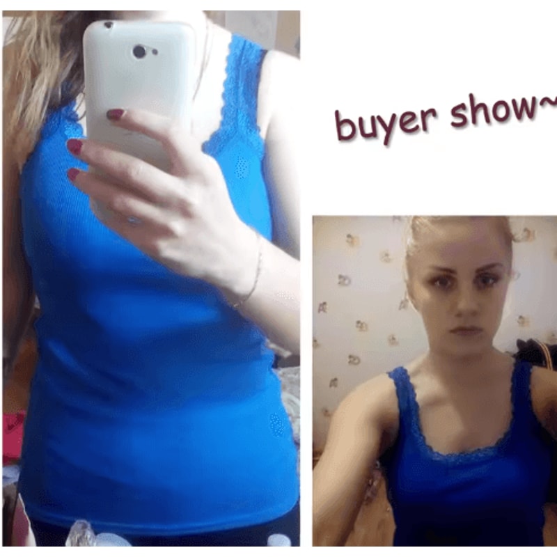 Womens Black Lace Tank Top Sleeveless Layered Summer Camisole 13