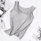 Womens Tank Top With Built In Bra Padded Slim Fit Summer Vest 6