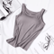 Womens Tank Top With Built In Bra Padded Slim Fit Summer Vest 9