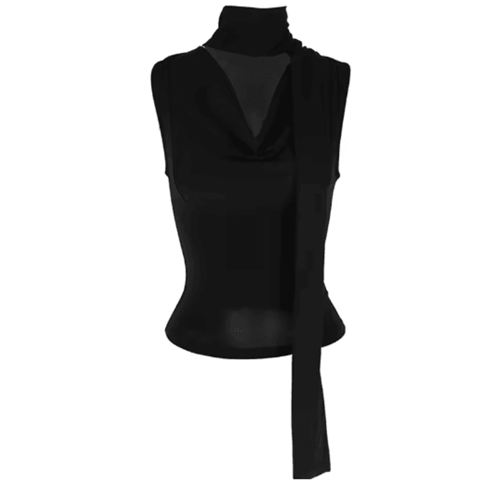 Womens VNeck Slim Tank Top Knitted Bandage Streetwear Camisole 4