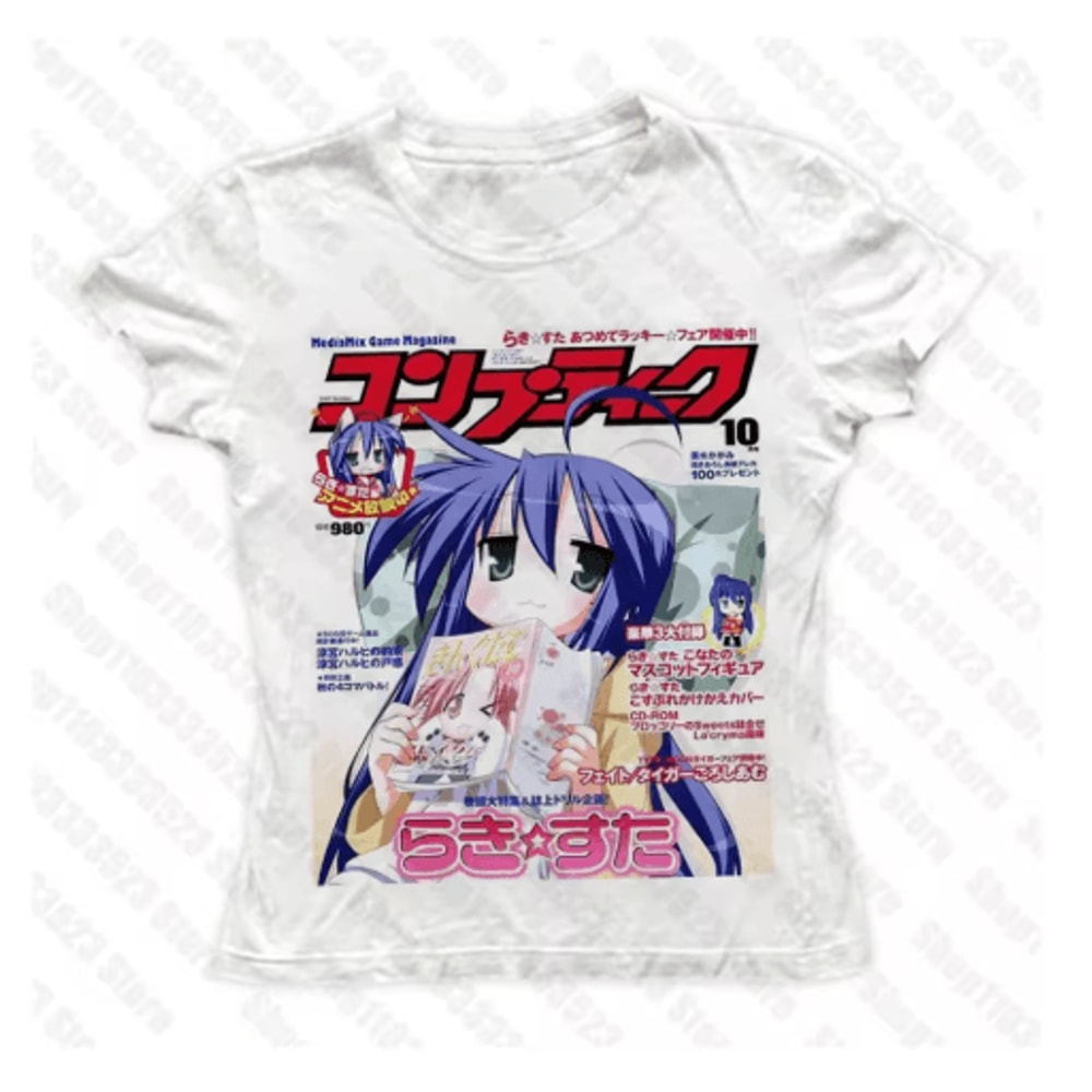 Kawaii Y2K Tank Top Harajuku Letter Print Vintage 90s Crop Vest 1