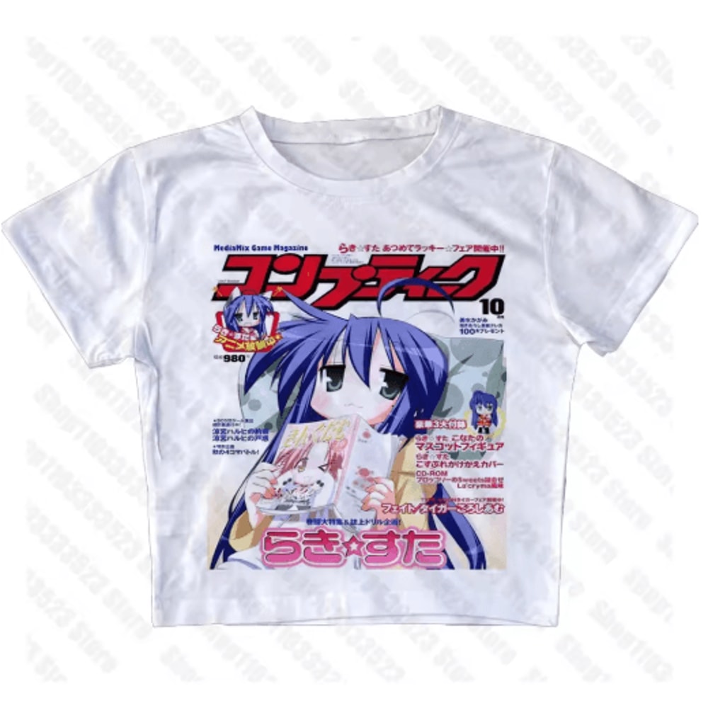 Kawaii Y2K Tank Top Harajuku Letter Print Vintage 90s Crop Vest 4