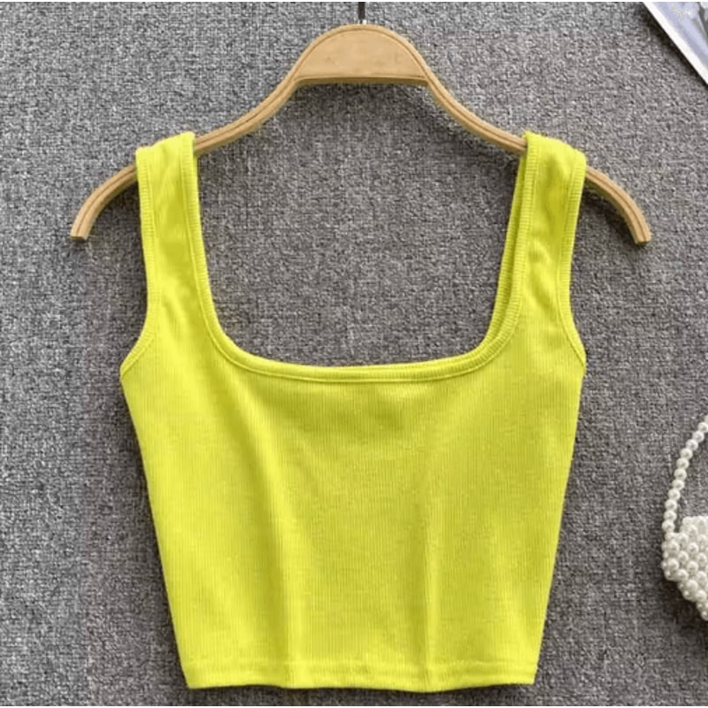 Womens Backless Y2K Crop Top Slim Fit Sleeveless Cami 1