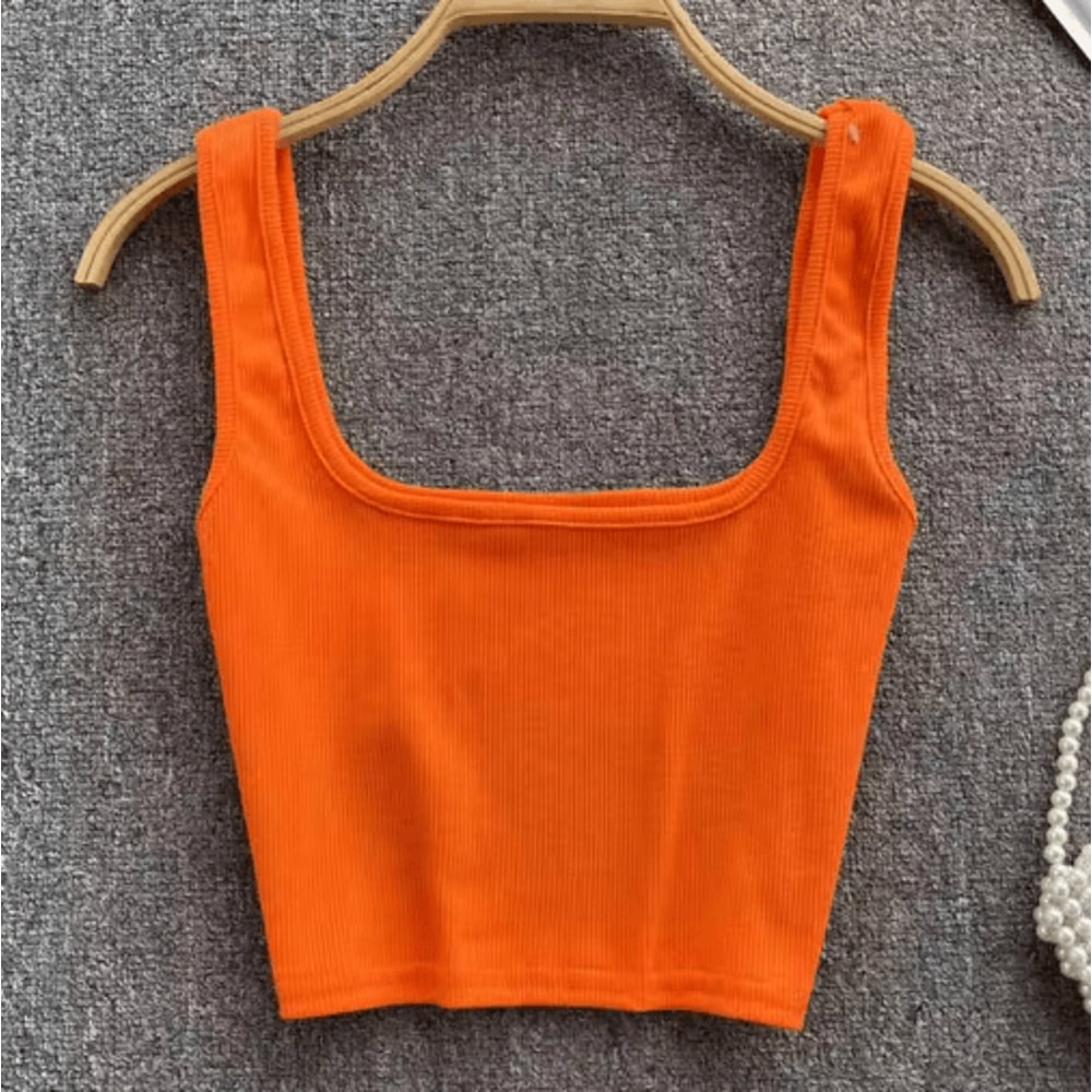Womens Backless Y2K Crop Top Slim Fit Sleeveless Cami 5