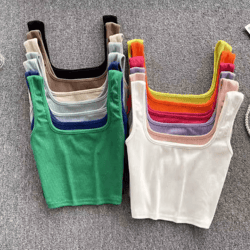 womens backless y2k crop top slim fit sleeveless cami