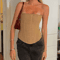 Tossy Mesh Backless Tank Top Strapless Y2K Patchwork Slim Vest 3