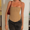 Tossy Mesh Backless Tank Top Strapless Y2K Patchwork Slim Vest 3