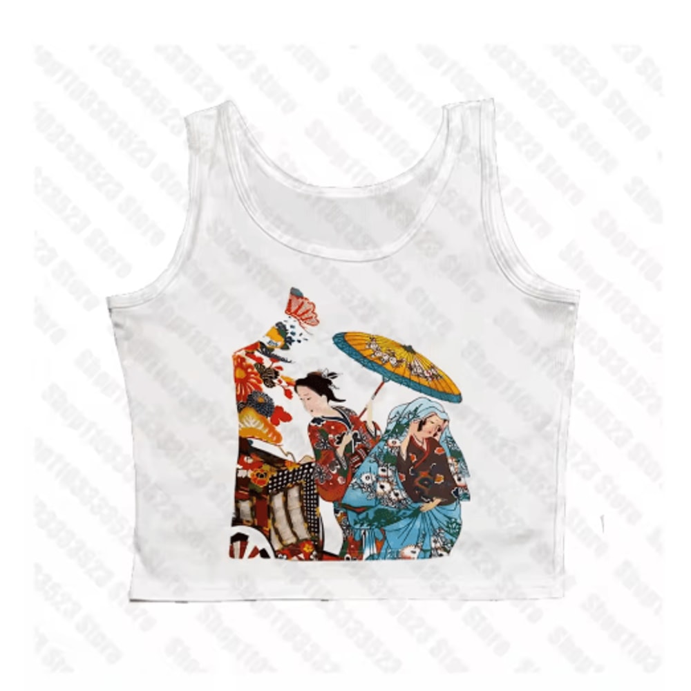 Harajuku Y2K Gothic Graphic Crop Top Vintage Grunge Streetwear Tank 4