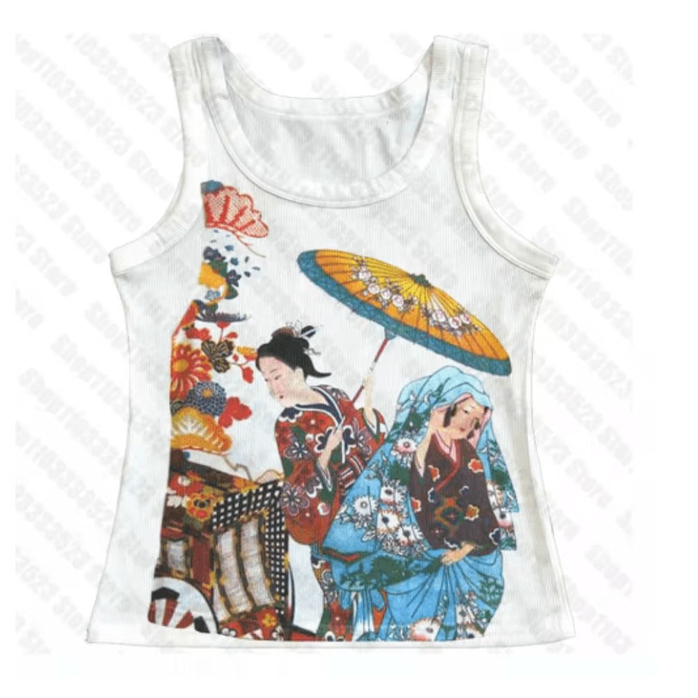 Harajuku Y2K Gothic Graphic Crop Top Vintage Grunge Streetwear Tank 0