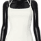 Womens Shoulder Bared Slim Fit Top Double Rope Strap Vest 4