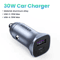UGREEN 24W Dual Port Car Charger Fast Car Charger With QC 40 USBC Fast Charging For IPhone Samsun 2