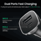 UGREEN 24W Dual Port Car Charger Fast Car Charger With QC 40 USBC Fast Charging For IPhone Samsun 7