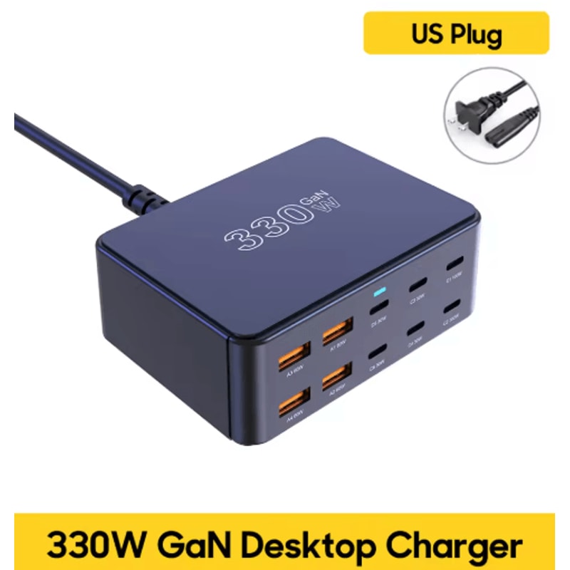 800W GaN USBC Multiport Charging Station With 100W PD Fast Charging 8