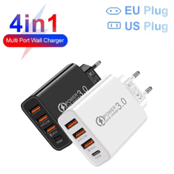 30w pd type-c multi port fast charger for iphone and samsung