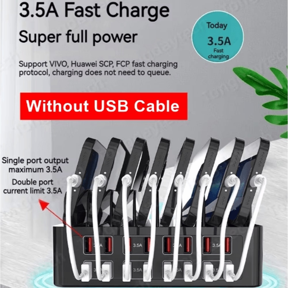 150W 16 Port USBC Fast Charging Station Stand For Phones And Tablets 6