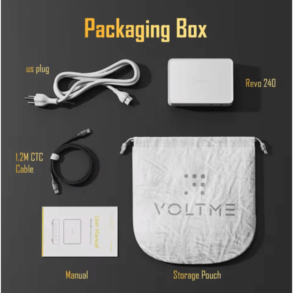 VOLTME 240W GaN USBC 6 Port Desktop Charging Station With PD31 And QC5 6