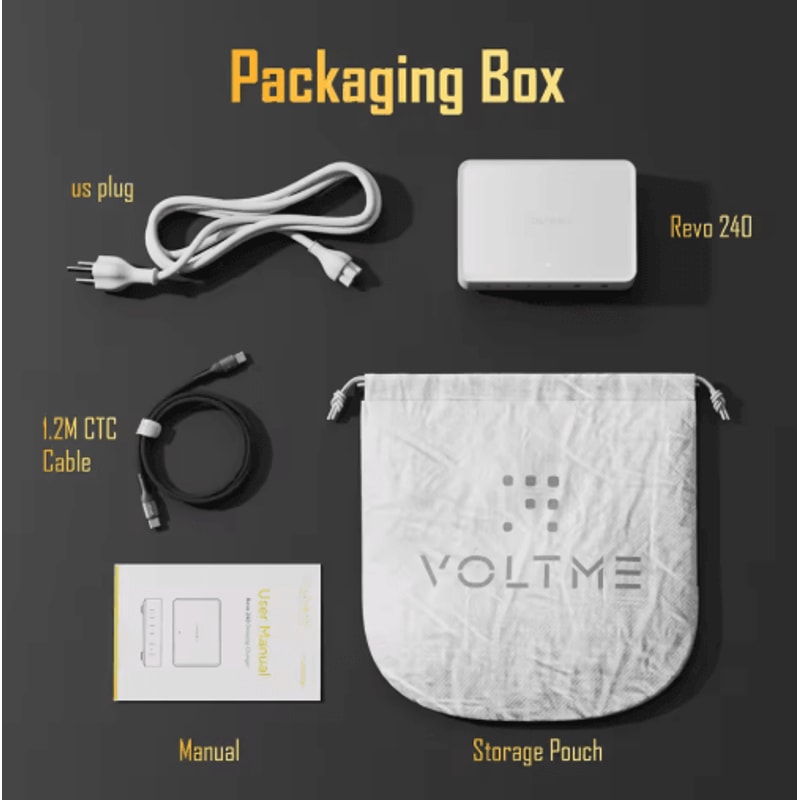 VOLTME 240W GaN USBC 6 Port Desktop Charging Station With PD31 And QC5 6
