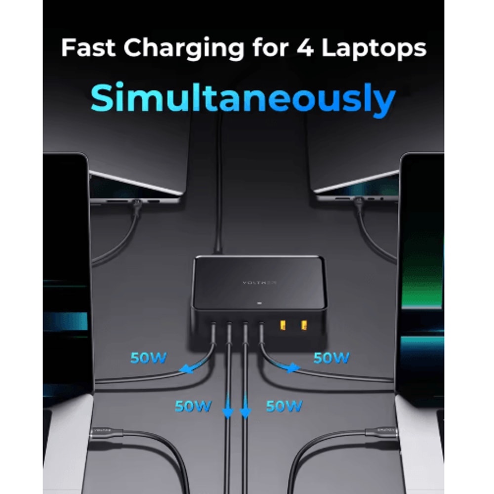 VOLTME 240W GaN USBC 6 Port Desktop Charging Station With PD31 And QC5 9