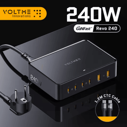 voltme 240w gan usb-c 6 port desktop charging station with pd3.1 and qc5