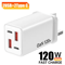 120W 4 Port USBC Fast Wall Charger With Data Cable 2