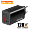 120W 4 Port USBC Fast Wall Charger With Data Cable 9