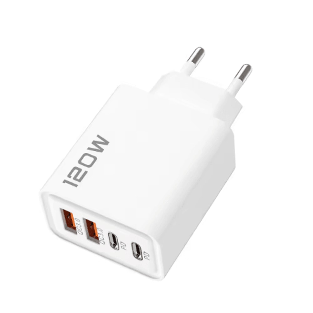 120W 4 Port USBC Fast Wall Charger With Data Cable 11