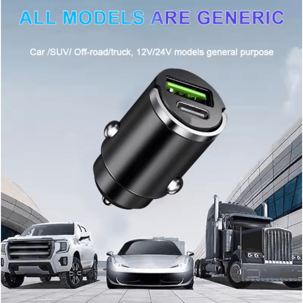 Mini 100W PD USBC Fast Car Charger With Pull Ring Design 2