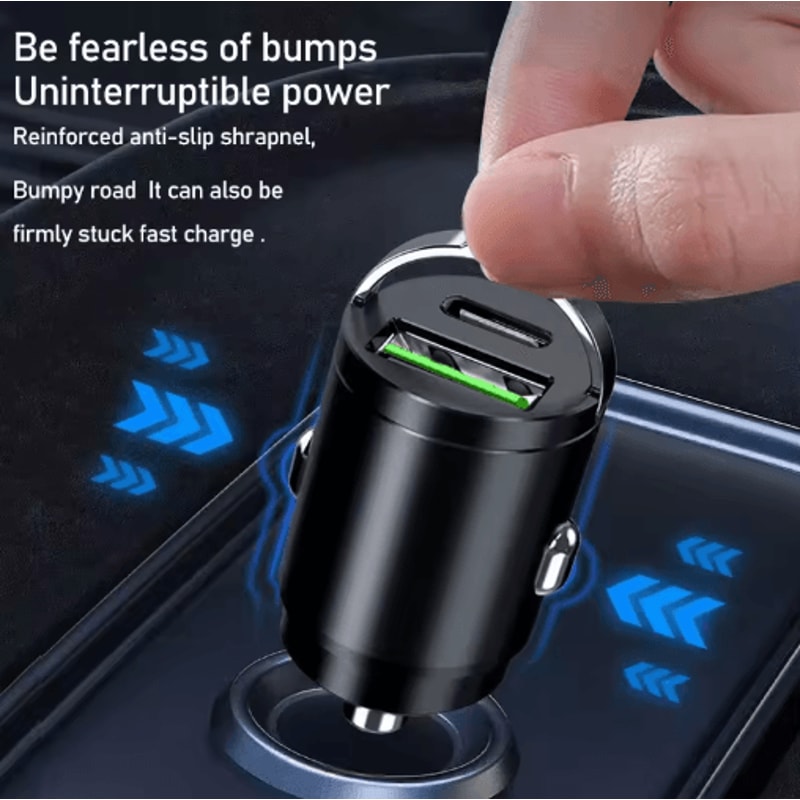 Mini 100W PD USBC Fast Car Charger With Pull Ring Design 4