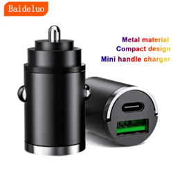 mini 100w pd usb-c fast car charger with pull ring design