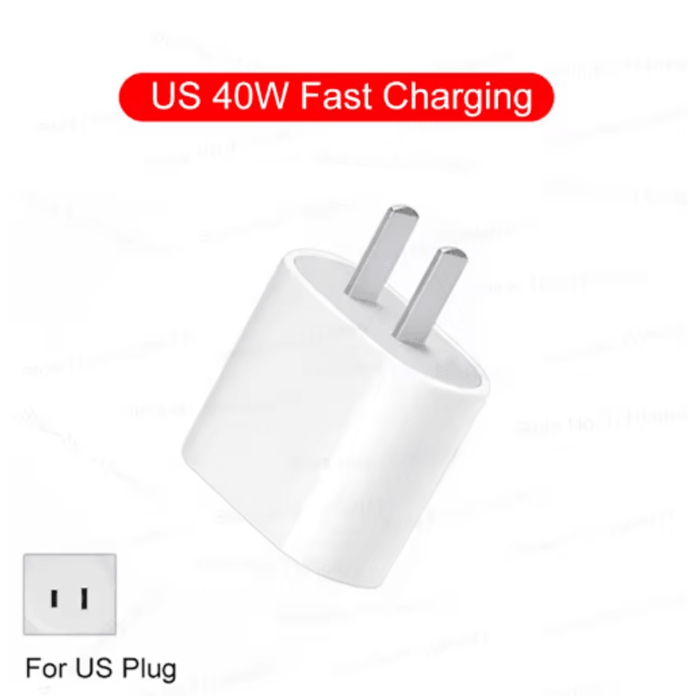 40W PD USB C Fast Charger With Type C Cable For IPhone And IPad 10