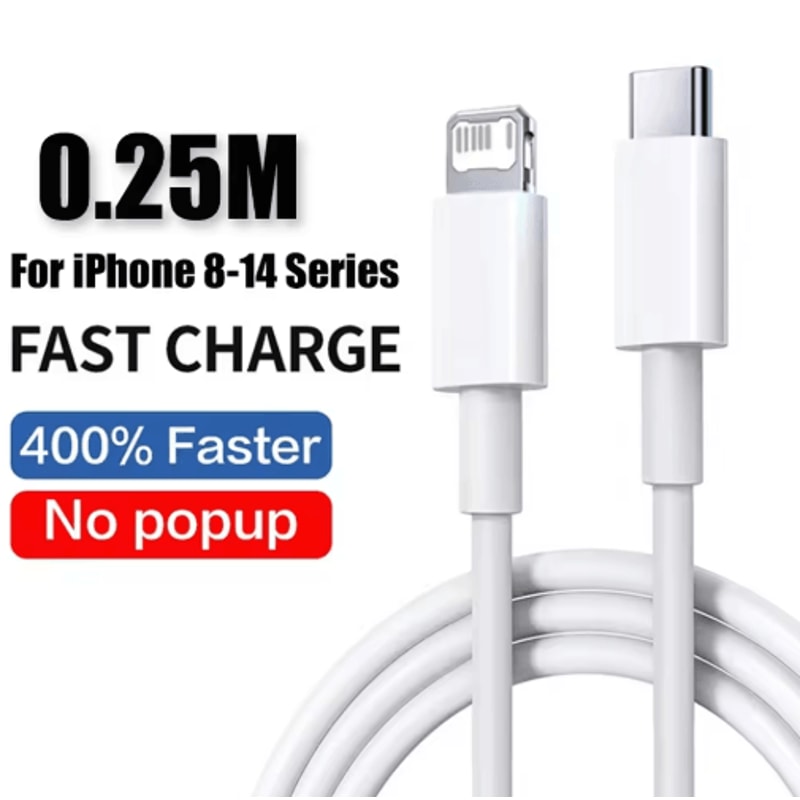 40W PD USB C Fast Charger With Type C Cable For IPhone And IPad 7