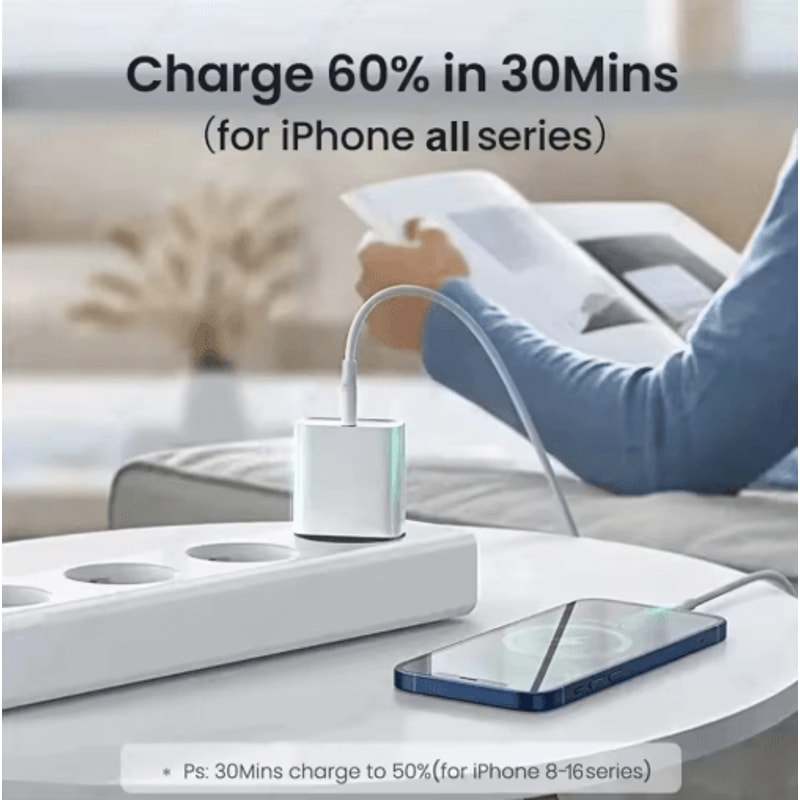 40W PD USB C Fast Charger With Type C Cable For IPhone And IPad 17