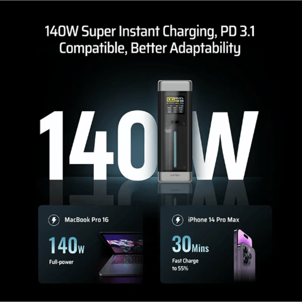 CUKTECH No 20 25000mAh 210W Portable Power Bank With 140W USB C 0