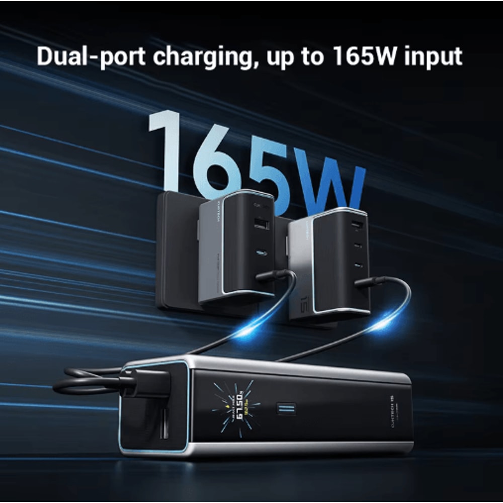 CUKTECH No 15 Ultra 20000mAh 165W Portable Power Bank With Screen Display 0